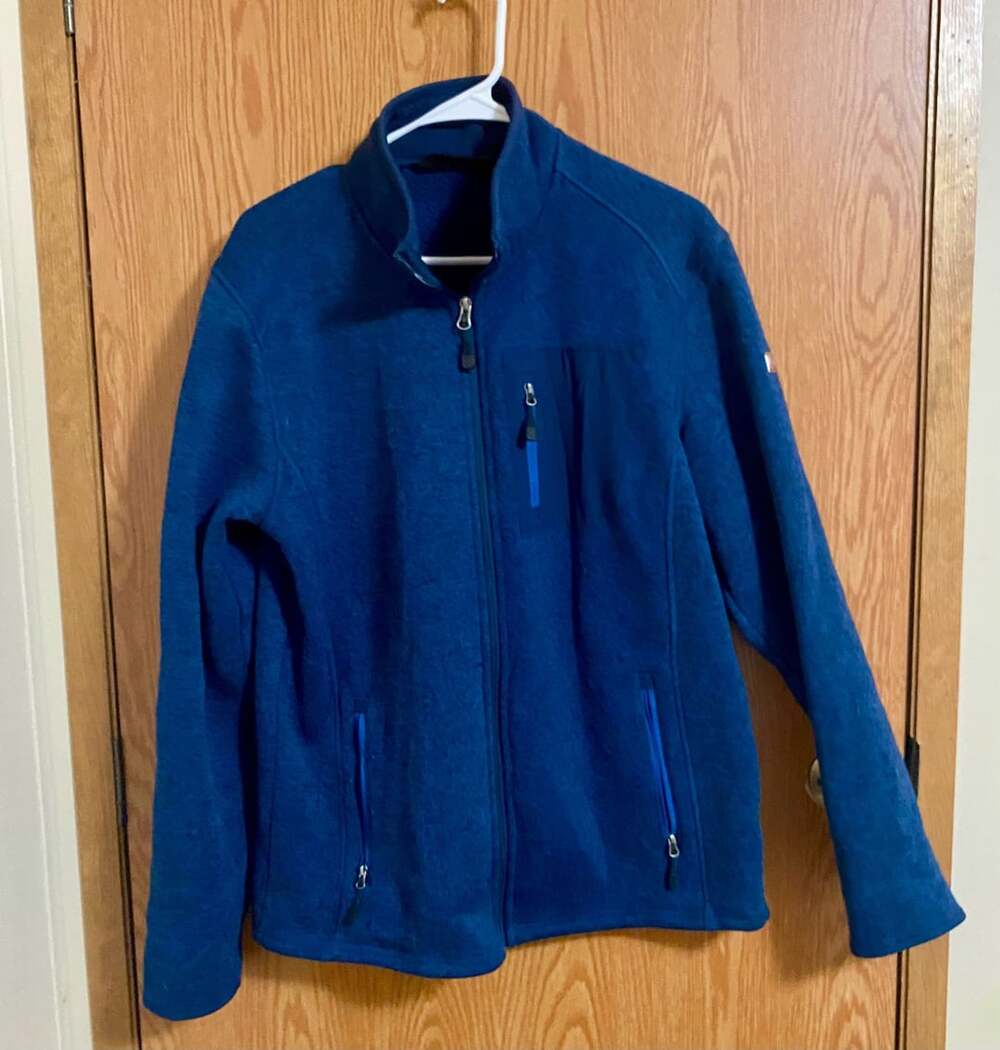 Swiss Tech Men's Blue Full Zip Fleece Jacket Size M